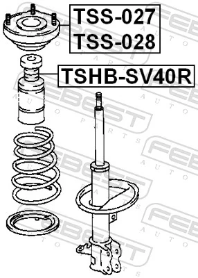Soporte amortiguador trasero para Toyota Camry VI V40