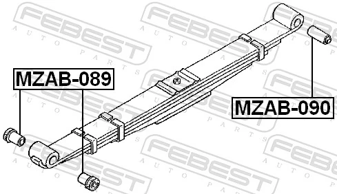 MZAB090 Febest Buje de ballesta delantera