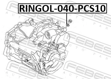 RINGOL040PCS10 Febest Anillo de sellado de tubería de aire acondicionado