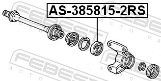 AS3858152RS Febest Soporte de rodamiento intermedio del semieje delantero