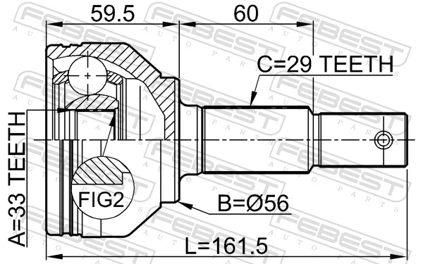 Junta homocinética exterior delantera Nissan Qashqai I