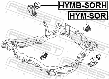 HYMBSORH Febest Soporte derecho de motor con silentblock