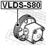 VLDSS80 Febest Polea de bomba de la dirección asistida