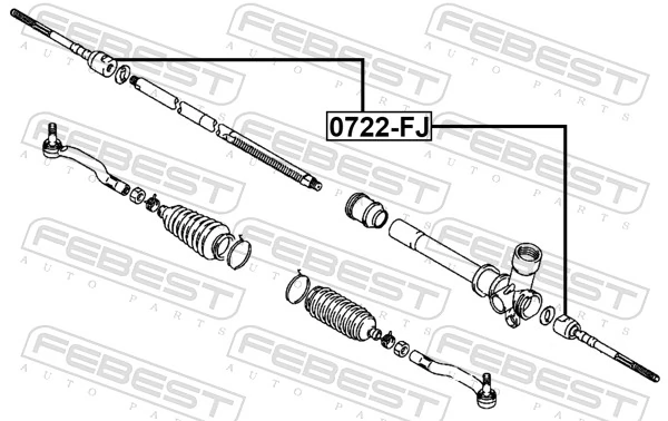 0722FJ Febest Barra de direccion coche