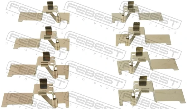 0103ACV40F Febest Juego de resortes de sujeción de pastillas de freno delanteras