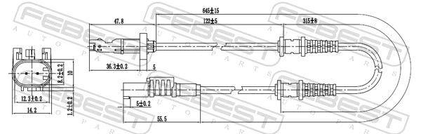 16606006 Febest Sensor de rueda abs