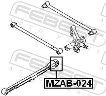 MZAB024 Febest Buje trasero del brazo longitudinal trasero