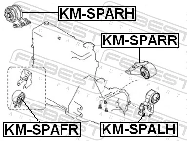 Soportes de motor delantero para KIA Carens I FJ