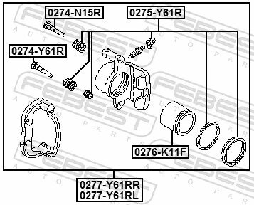 Kit de reparación de frenos trasero para Suzuki Vitara  ETJA