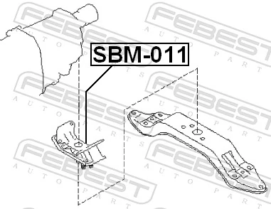 SBM011 Febest Soporte de caja de velocidades