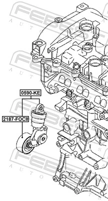 Tensor de correa de alternador para Mazda 3  BM, BN