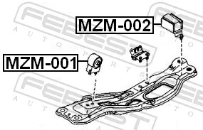 MZM001 Febest Soportes de motor delantero