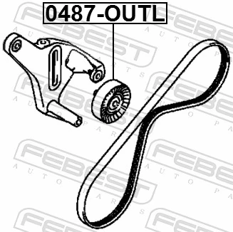 1341A012 Chrysler Polea tensora