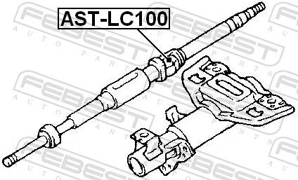 ASTLC100 Febest Eje superior de la columna de dirección
