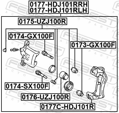 Comprar Kit de reparación de pinzas de freno trasero Toyota Land Cruiser 100 J10