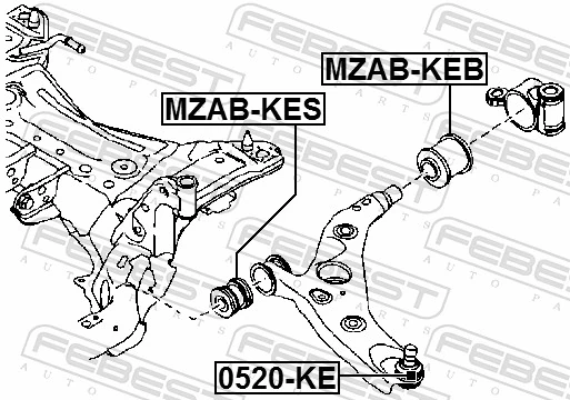 Silentblock de brazo de suspensión Mazda 6 sedán (GJ, GL) (2012 - 2023) precio, desde 25,09 USD