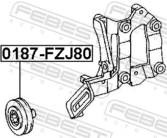 0187FZJ80 Febest Polea tensora