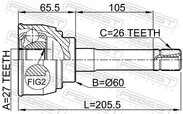 4346029056 Toyota Junta homocinética