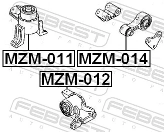 MZM011 Febest Soporte de motor derecho