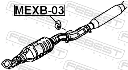 MEXB03 Febest Soporte de escape