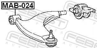 Silentblock de brazo de suspensión delantero inferior para Mitsubishi Lancer III C1A,C6A