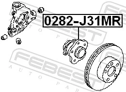 0282J31MR Febest Buje de rueda trasero