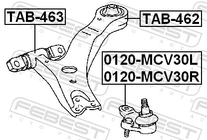  Silentblock del brazo de suspensión Toyota Rav4 