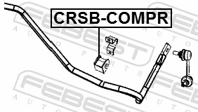 CRSBCOMPR Febest Buje de barra estabilizadora trasera