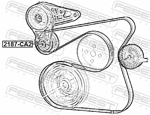 2187CA2 Febest Polea tensora