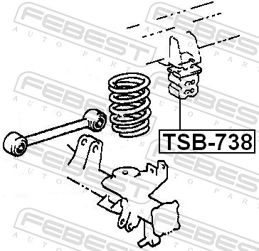 TSB738 Febest Tope de amortiguador trasero