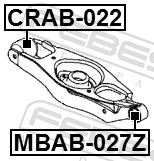 CRAB022 Febest Buje del brazo inferior trasero