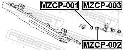 MZCP003 Febest Arandela de asiento del inyector