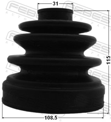 0415V75RR Febest Fuelle interior de junta homocinética del semieje trasero