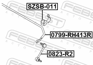 0799RH413R Febest Estabilizador trasero