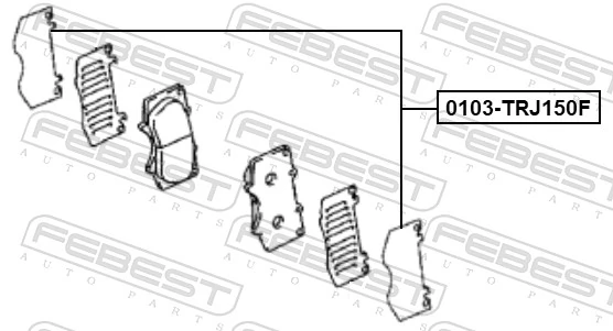 Juego de resortes de sujeción de pastillas de freno delanteras para Toyota Land Cruiser J150