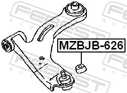 MZBJB626 Febest Guardapolvo de rótula inferior