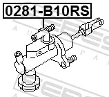 0281B10RS Febest Cilindro maestro de clutch