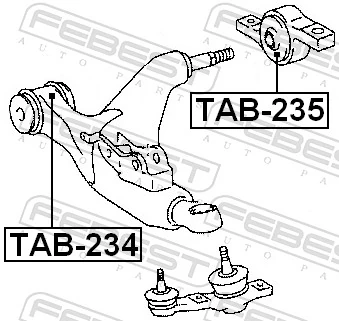 TAB235 Febest Silentblock de brazo de suspensión delantero inferior