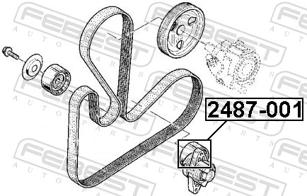 2487001 Febest Polea tensora