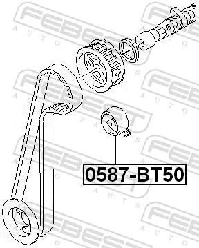 0587BT50 Febest Rodillo de cadena