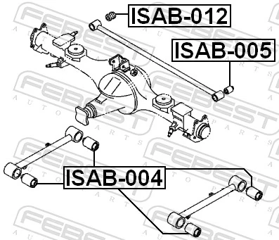 ISAB004 Febest Buje del brazo longitudinal trasero