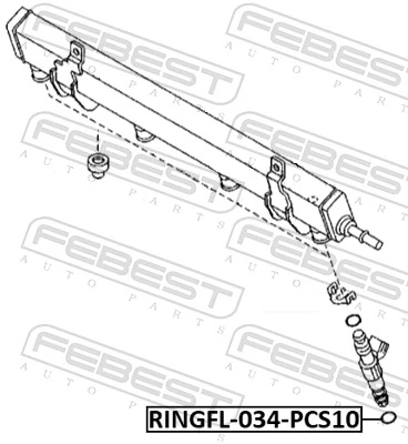 04897125AA Mitsubishi Arandela de asiento del inyector