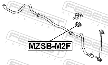 MZSBM2F Febest Buje de barra estabilizadora delantera