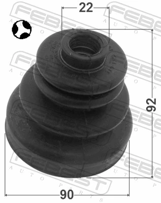 0215R20T Febest Fuelle palier delantero interior