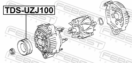 Rueda libre alternador  para Toyota Land Cruiser 80 J8