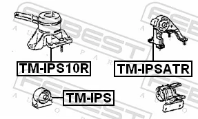 TMIPS10R Febest Soporte de motor derecho