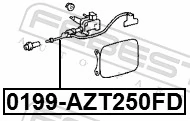 0199AZT250FD Febest Cerradura de la tapa del depósito de combustible
