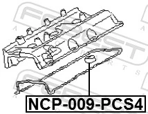 NCP009PCS4 Febest Anillo de sellado del pozo de la bujía