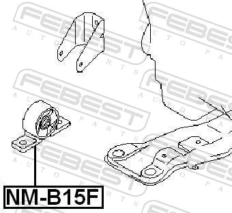 NMB15F Febest Soportes de motor delantero