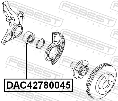DAC42780045 Febest Rodamientos de rueda delantero
